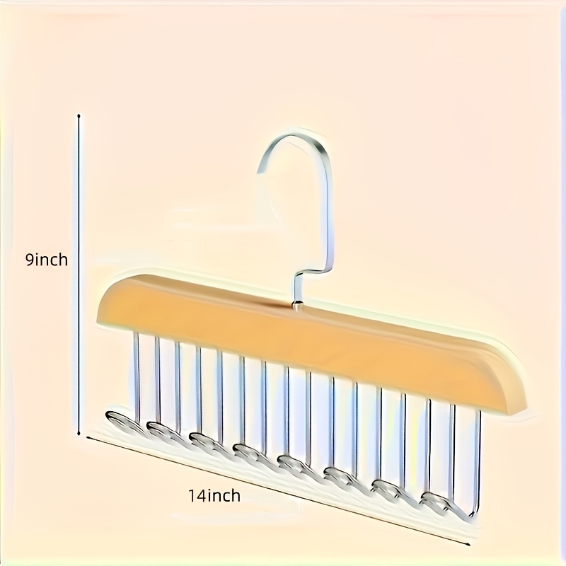 Set of 3 Optional Wooden for bra Hooks Designed to Save Space, Featuring 8 Hooks That Swivel 360°. Ideal for Bras, Vests, And Camisoles. Made from Solid Wood, Perfect for Organizing Underwear, Ties, And Belts, Especially in Dorms And Apartments. - Image 2
