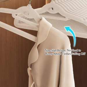 7pcs Evenly Plush Hangers with Windproof Groove Design, Easy Hanging for Lingerie with Shoulder Straps, Suitable for Home Laundry Drying, Wardrobes, Dormitories, Clothes, Coats, Suits, and All Types of Garments. Gift for St. Patrick's Day