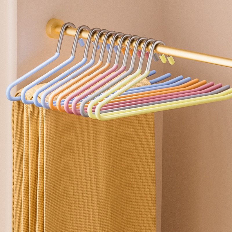 10pcs Goose-Shaped Anti-Slip Pants Hangers, Plastic-Coated, Anti-Slip, Mark-Free And Thickened. Suitable for Hanging Pants, Towels And Bath Towels at Home, And Can Be Used Both Indoors And Outdoors - Image 2