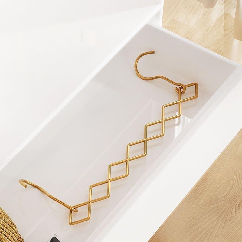 1-Pack Foldable W-Shaped Stainless Steel Clothes Hanger Organizer, 7-Hole Space-Saving Closet Storage Rack, Dual Hook Horizontal/Vertical Hanging | Easter Spring Home Essentials, Utility Hooks - Image 6