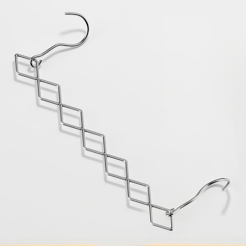 1-Pack Foldable W-Shaped Stainless Steel Clothes Hanger Organizer, 7-Hole Space-Saving Closet Storage Rack, Dual Hook Horizontal/Vertical Hanging | Easter Spring Home Essentials, Utility Hooks - Image 5
