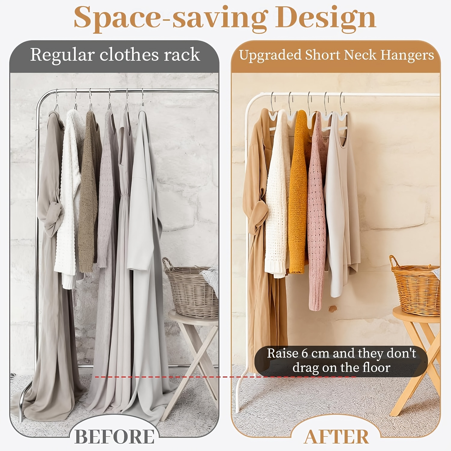 10pcs/20pcs Upgraded Plastic White Short-Neck 1pc Molded Hangers, Non-Slip Space-Saving Hangers with 360-Degree Swivel Hooks, Suitable for Clothes, Smooth, Ideal for Spring and Summer Clothing Storage and Organization—Perfect for Bedrooms - Image 7