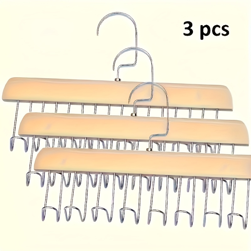 Set of 3 Optional Wooden for bra Hooks Designed to Save Space, Featuring 8 Hooks That Swivel 360°. Ideal for Bras, Vests, And Camisoles. Made from Solid Wood, Perfect for Organizing Underwear, Ties, And Belts, Especially in Dorms And Apartments. - Image 6