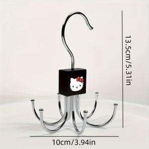 Hello Kitty Multi-Functional Belt Hanger - Rotating Clothes Hanger, Suitable for Belts, Bras, Tank Tops, Ties, Scarves, and Other Clothing - Stylish Wardrobe Organizer