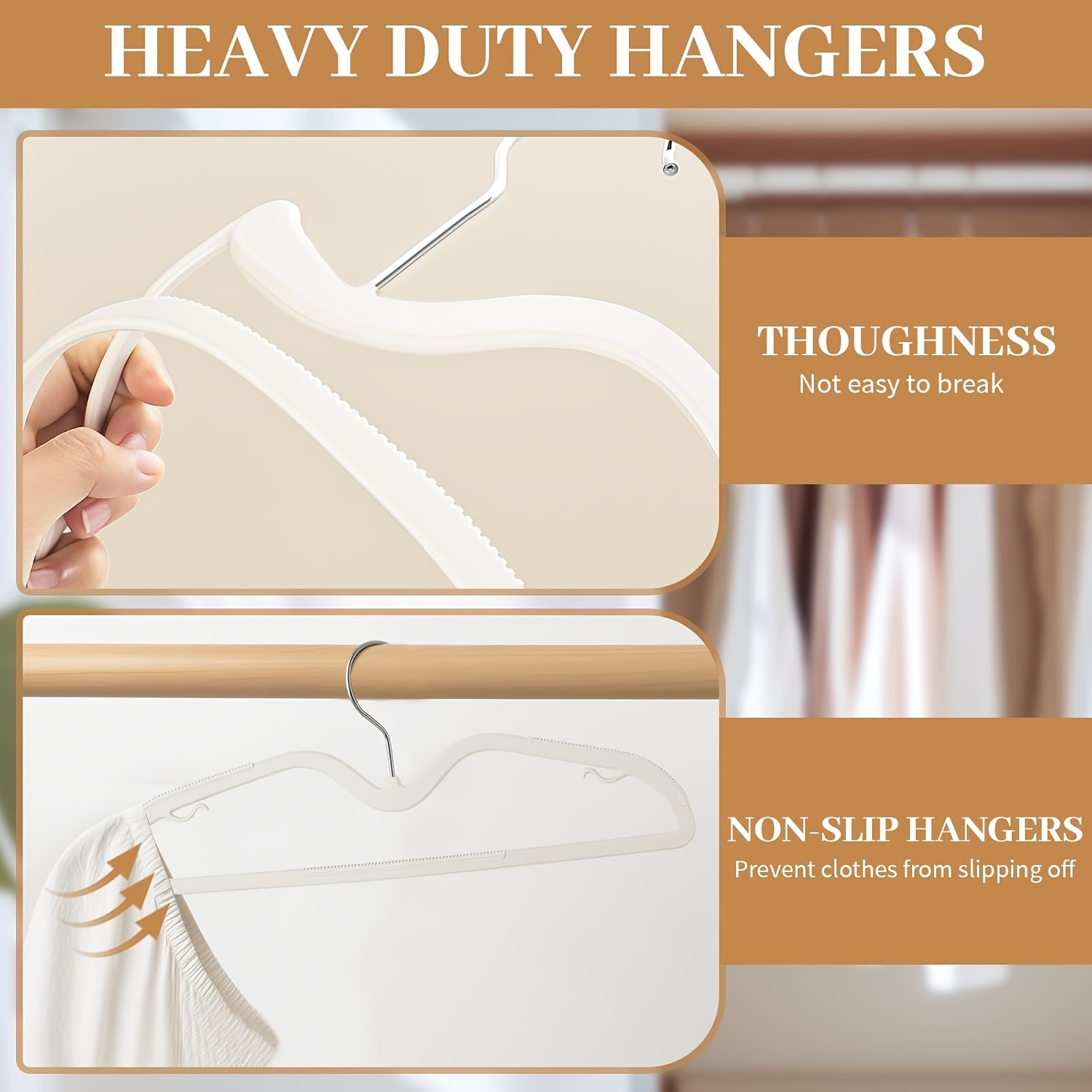 10pcs/20pcs Upgraded Plastic White Short-Neck 1pc Molded Hangers, Non-Slip Space-Saving Hangers with 360-Degree Swivel Hooks, Suitable for Clothes, Smooth, Ideal for Spring and Summer Clothing Storage and Organization—Perfect for Bedrooms - Image 6