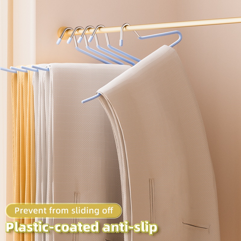 10pcs Goose-Shaped Anti-Slip Pants Hangers, Plastic-Coated, Anti-Slip, Mark-Free And Thickened. Suitable for Hanging Pants, Towels And Bath Towels at Home, And Can Be Used Both Indoors And Outdoors - Image 3