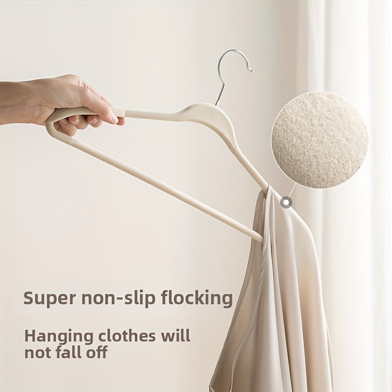 4pcs/8pcs Wide-Shoulder Velvet Hangers for Coats And Suits, Non-Slip And Mark-Free Household Hangers - Image 2